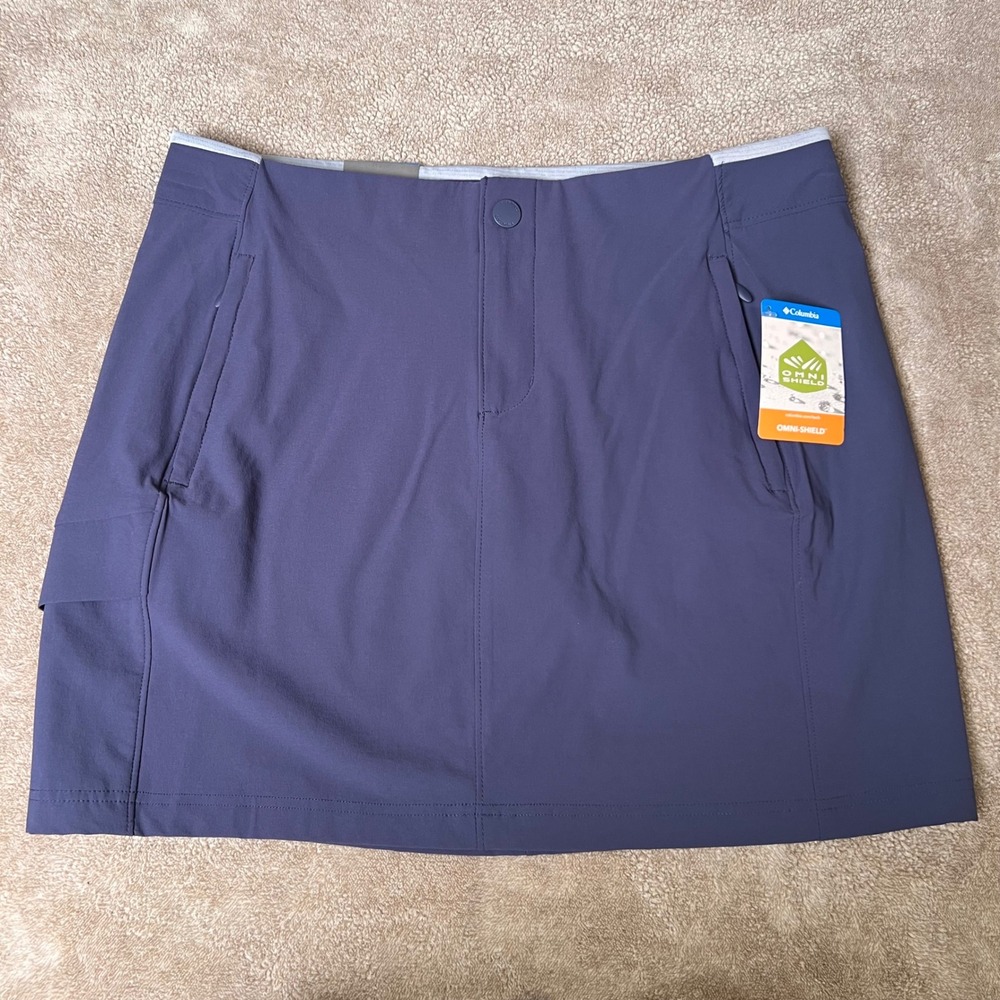 Columbia Skort Womens 14 Blue Bryce Peak Omni-Shield Active Hiking New